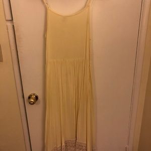 Intimately by Free People Yellow Lace Trim Dress